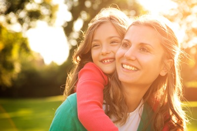 Mother with her daughter thinking of getting life insurance